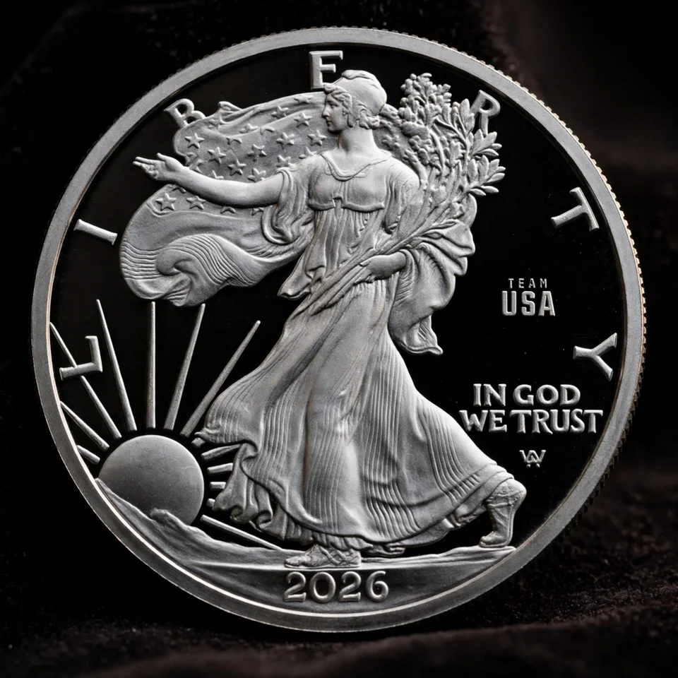 Obverse close-up showing the TEAM USA privy mark
