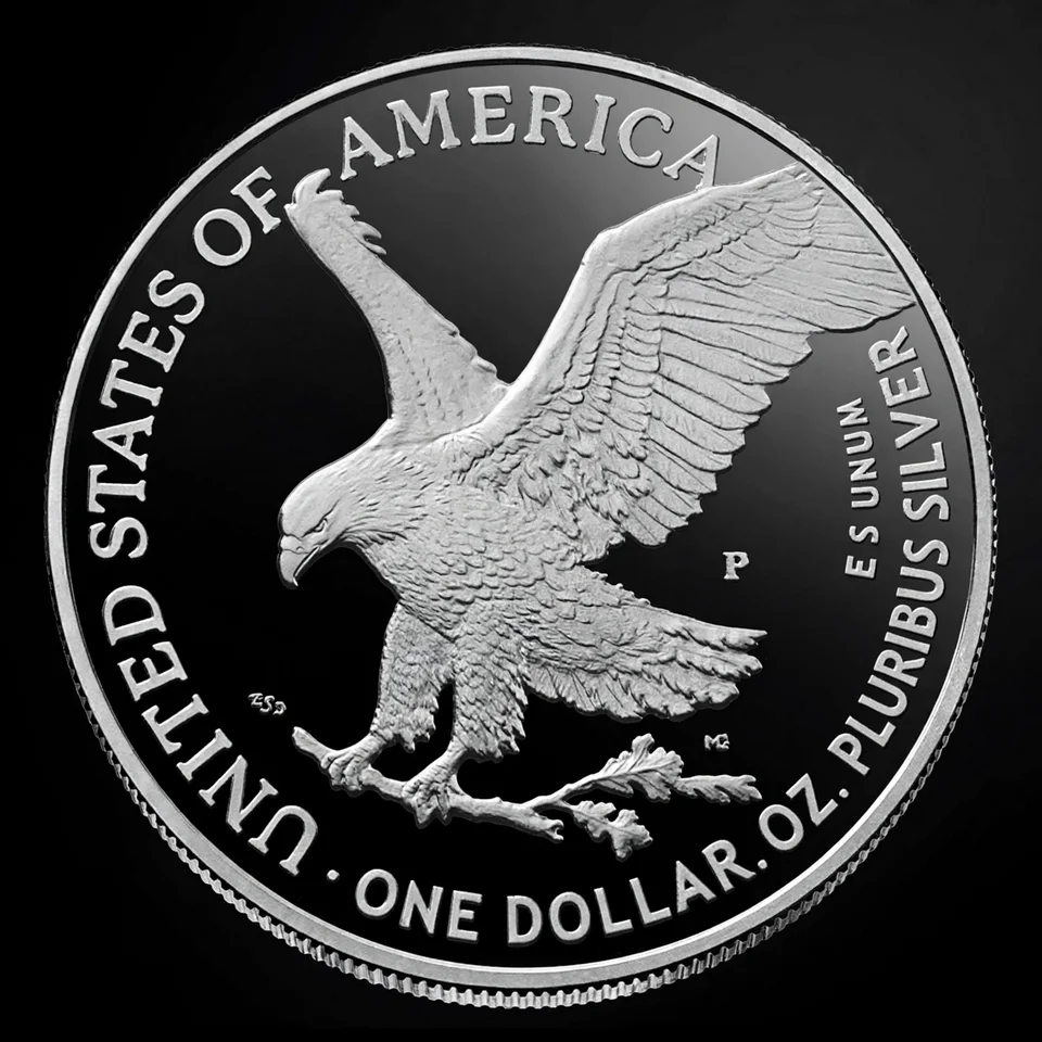 Reverse of the 2026-P Silver Eagle with P mint mark